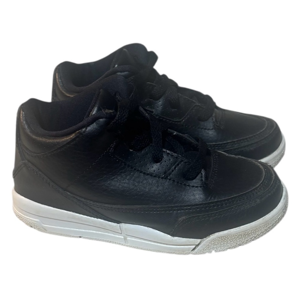 Jordan 3 Retro BT Black Toddler Sneakers Size 9C EUC - Picture 3 of 8